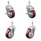 Service Caster 4 Inch SS Maroon Polyurethane Swivel 10mm Threaded Stem Caster Brake, 2PK SSTS20S414-PPUB-MRN-TLB-M1015-2-S-2 - alternate 3